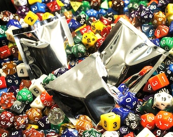 Mystery Polymer RPG Dice Set | Blind Bag if 7 Matching Plastic DND Tabletop Dice