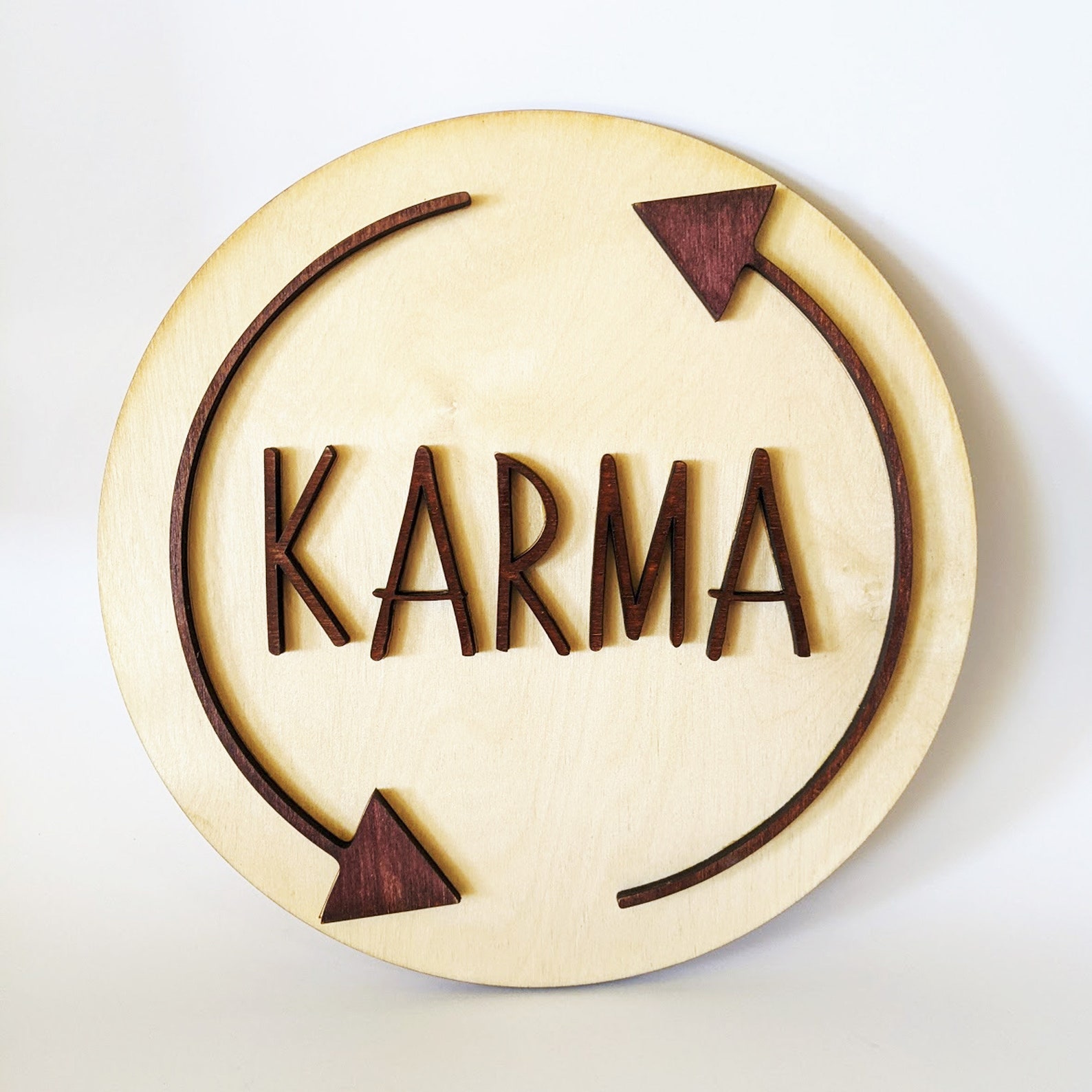 Wooden Karma Wall Sign Karma Home Decor For Home Office Etsy