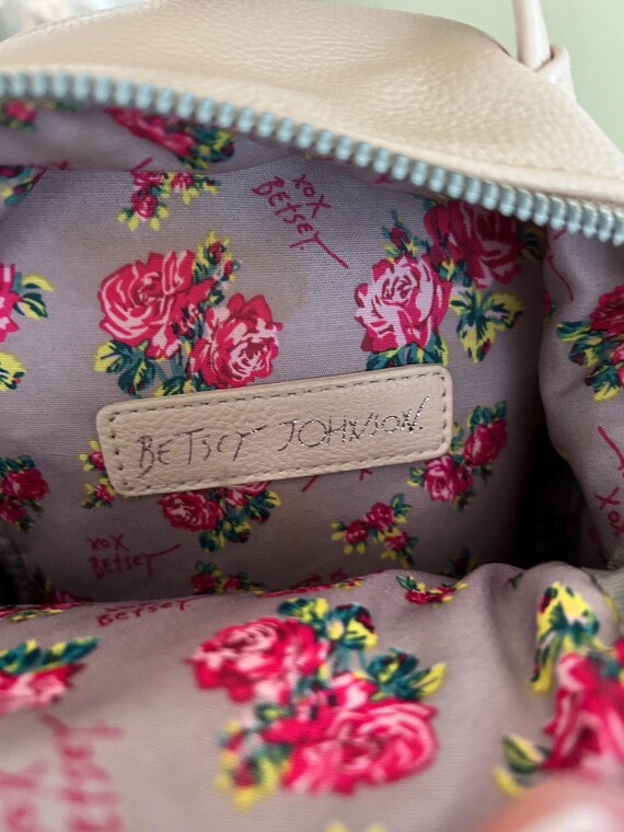 BETSEY JOHNSON  French Bull dog roses pattern mini backpack w/shoulder straps Just listed this cute mini backpack ? Betsey Johnson French  main image 4