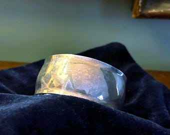 Vintage 1980s Wide Sterling Silver Cuff Bracelet 20g