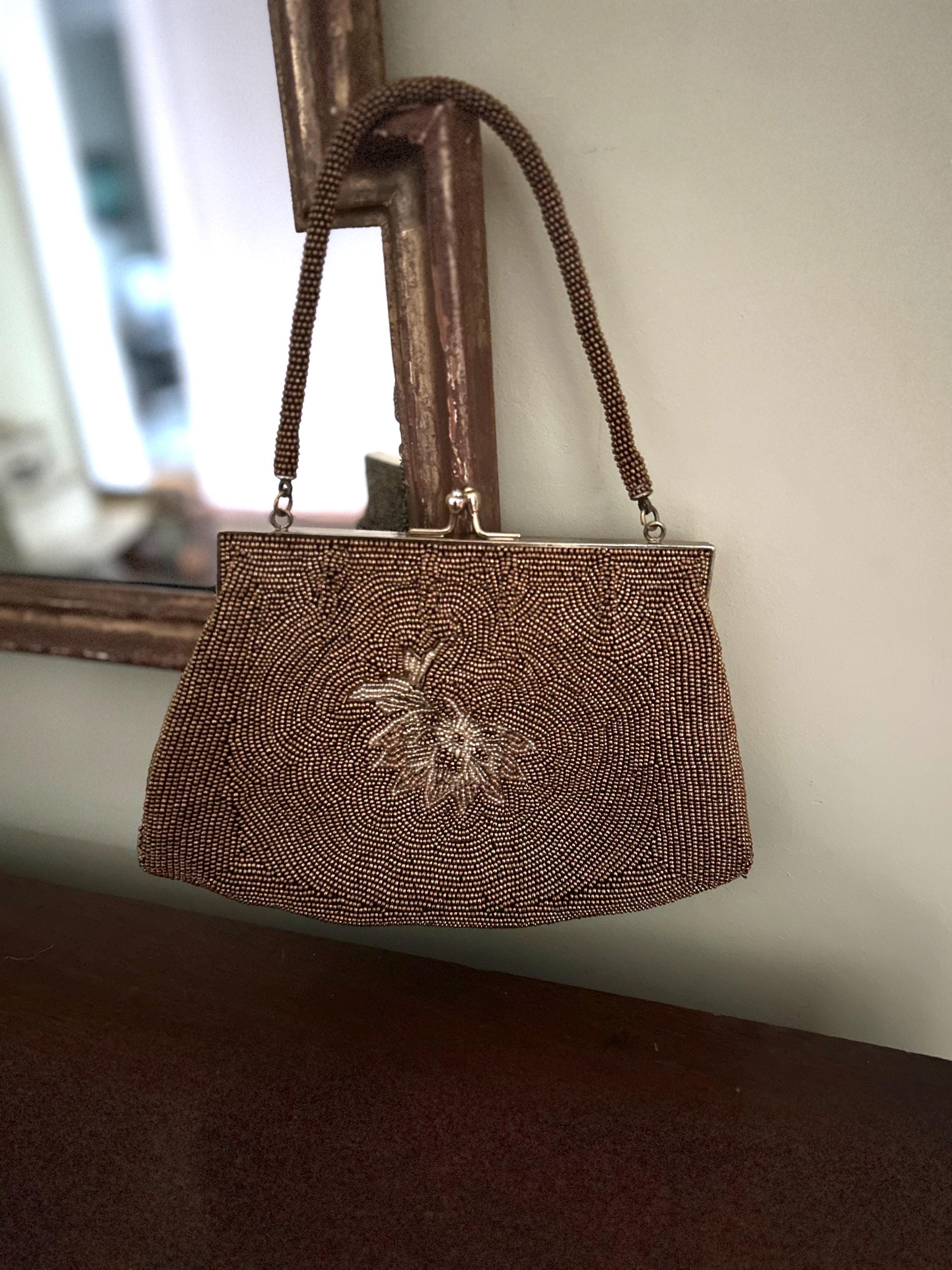 Vintage 1940s Copper Beaded Purse Madenin Korea - Etsy
