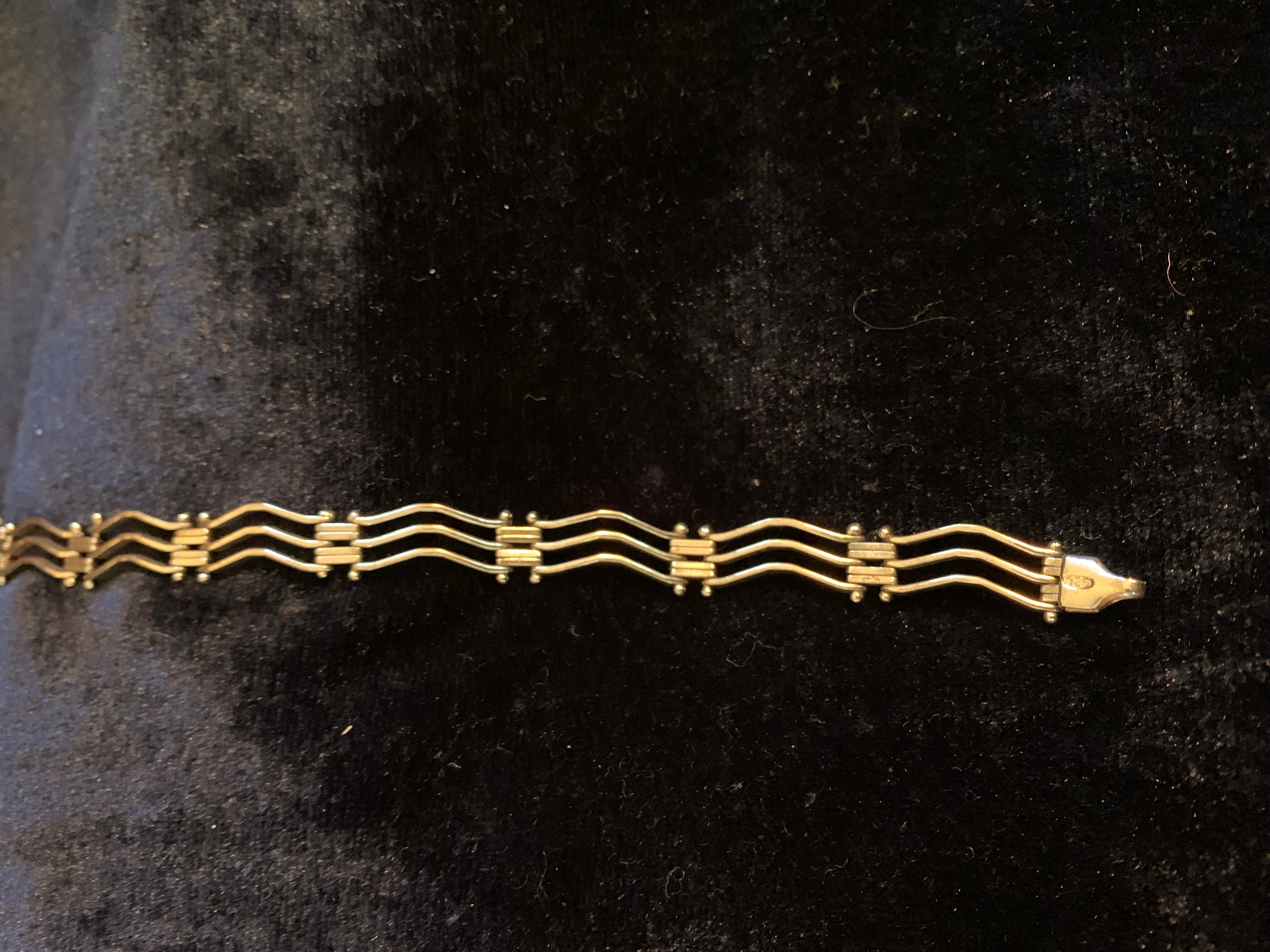 Vintage Italian Sterling Silver Wave Bracelet 1990s - Etsy