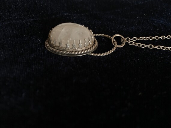 Vintage Moonstone Pendant in Sterling Silver 1970s - image 3