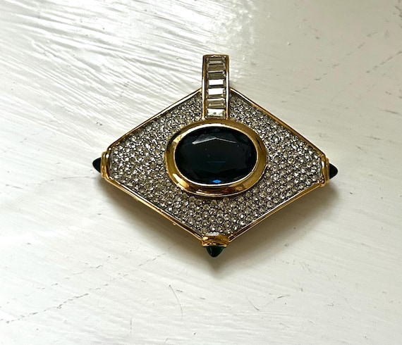 Vintage 1980s MARESCO Diamon-Shaped Pendant