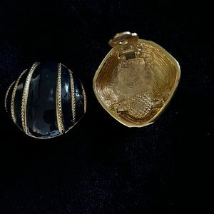 Vintage 1980s LES BERNARD Clip on Earrings