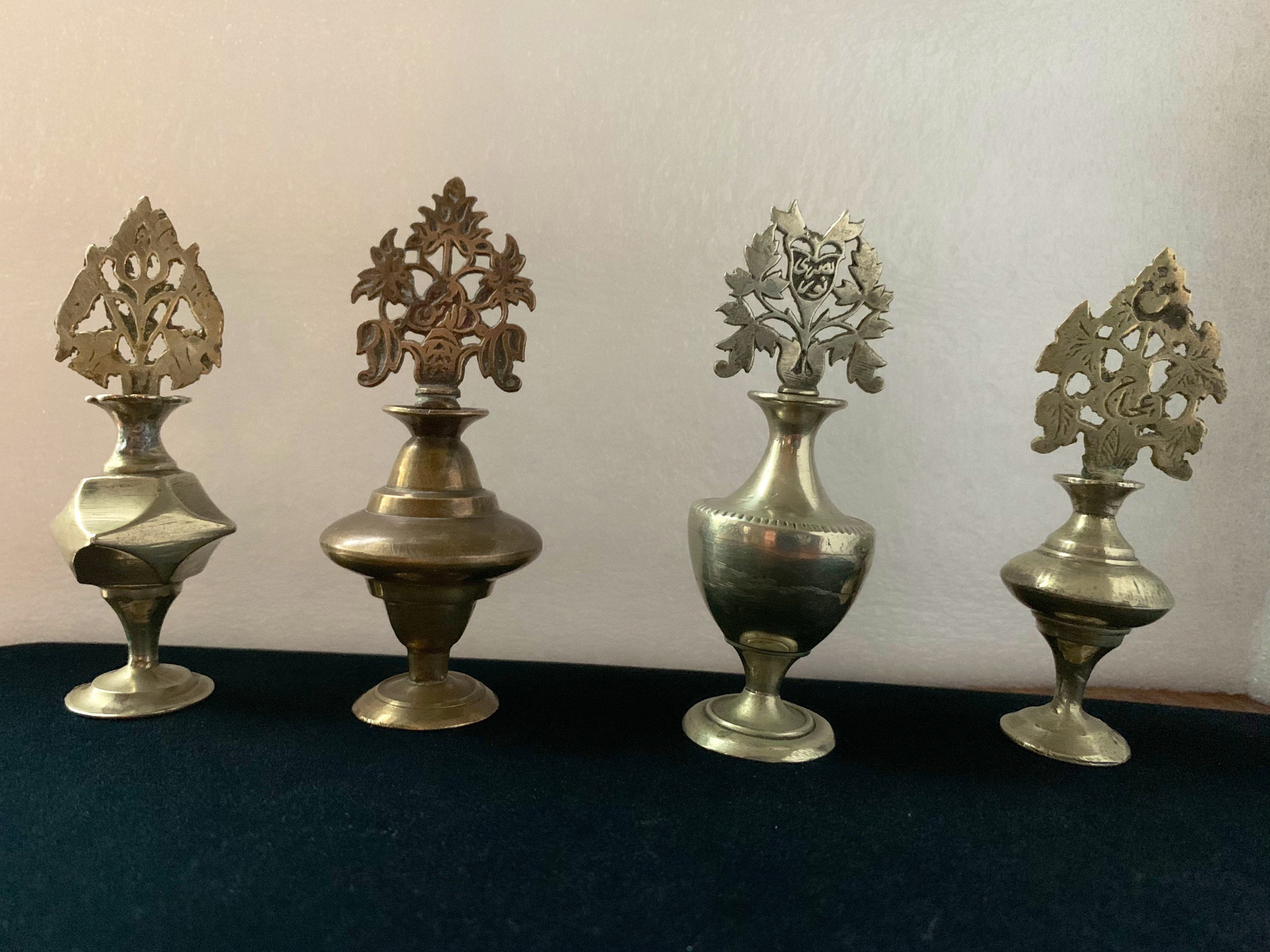 Four Vintage Brass Sumadani Kohl Eyeliner Bottles With Stopper Etsy