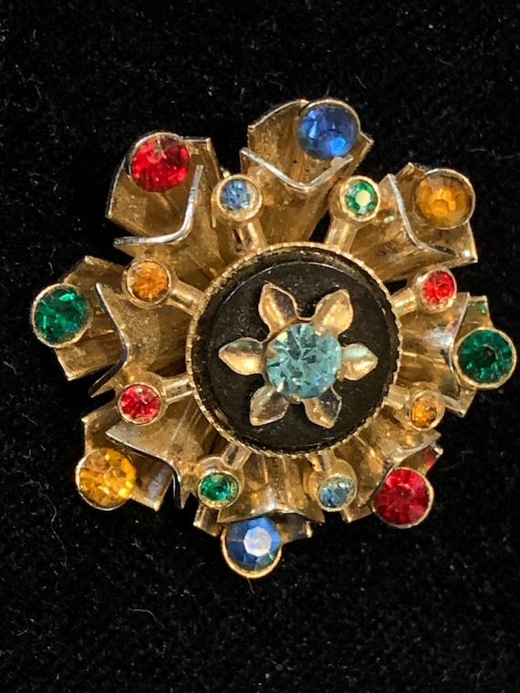 Vintage 1950s CORO Starburst Flower Brooch – Exqui