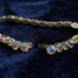 Vintage WEISS Rhinestone Tennis Bracelet 7” 1950s