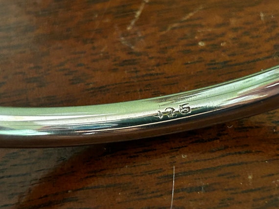 Vintage Solid Torque Hinged Bangle, Adjustable, S… - image 2