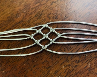 Vintage Native American Navajo Liquid Silver 15 Strand Bracelet 7