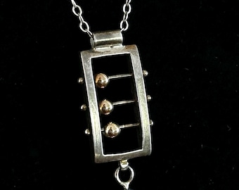 Jørgen Jensen - Modernist Pewter Pendant - No 986 - Denmark