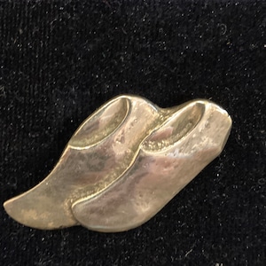 Vintage Sterling Silber Holländische Holzschuhe Pin/Brosche 1930s-1940s