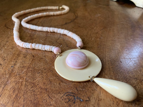 1940s Bakelite and Puka Shell Necklace