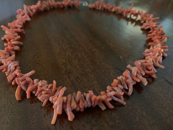 Antique Vintage Early 1900s Salmon Coral Choker - image 2