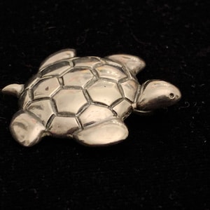Vintage Sterling Silber Schildkröte Anhänger 1970er Jahre