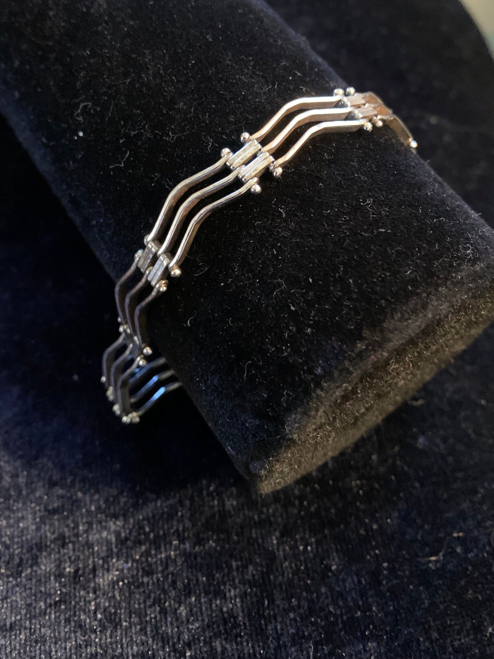 Vintage Italian Sterling Silver Wave Bracelet 1990s - Etsy