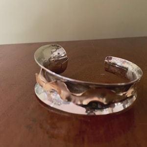 Vintage Pete Johnson “Sterling PJ” Navajo Anti-Classic Tapering Bangle 1980s
