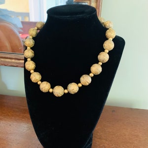 Vintage Brass Necklace 1940s