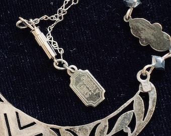 ハンドメイド ジュエリー Pididdly Links NY ペンダント Vintage Pididdly Links / Kingston, NY Brass Art Nouveau Choker - Etsy