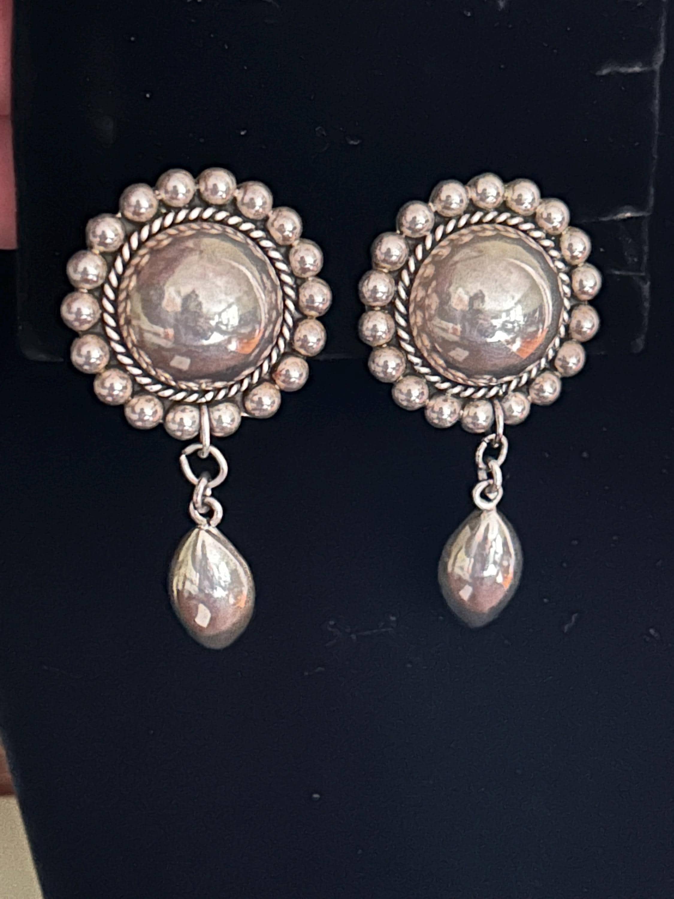 Vintage mexican sterling silver earrings - Etsy 日本