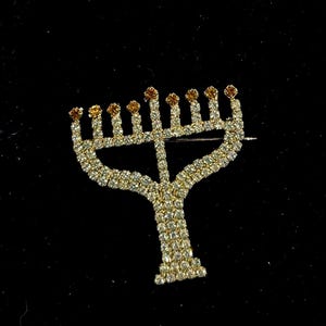 1950s Eisenberg Ice Rhinestone Menorah