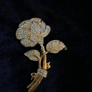 Vintage NOLAN MILLER Glamour Collection Flower Brooch 1980s