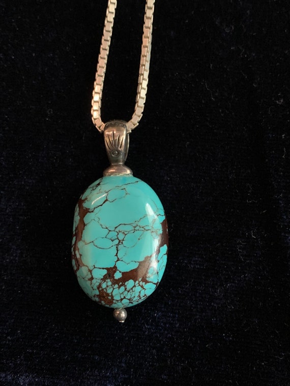 Vintage Artisan-Signed American Indian Turquoise P