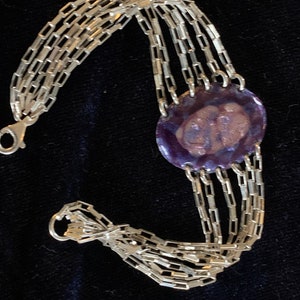Vintage Sterling Silver and Enamel Bracelet