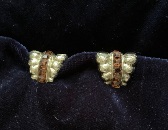 Vintage BERGÉRE Clip On Earrings 1950s - image 1