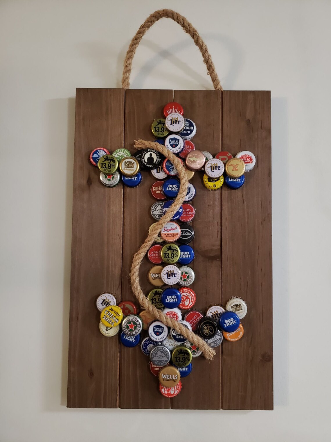 3D Anchor Beer Cap Wall Decor Etsy