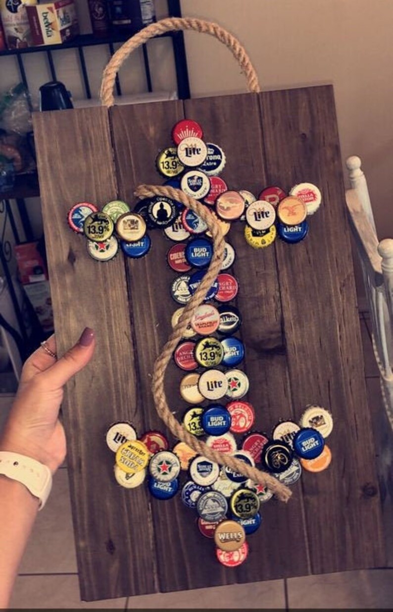 3D Anchor Beer Cap Wall Decor Etsy
