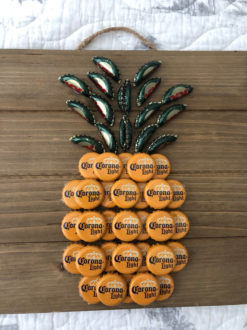 3D Pineapple Beer Cap Wall Decor Etsy