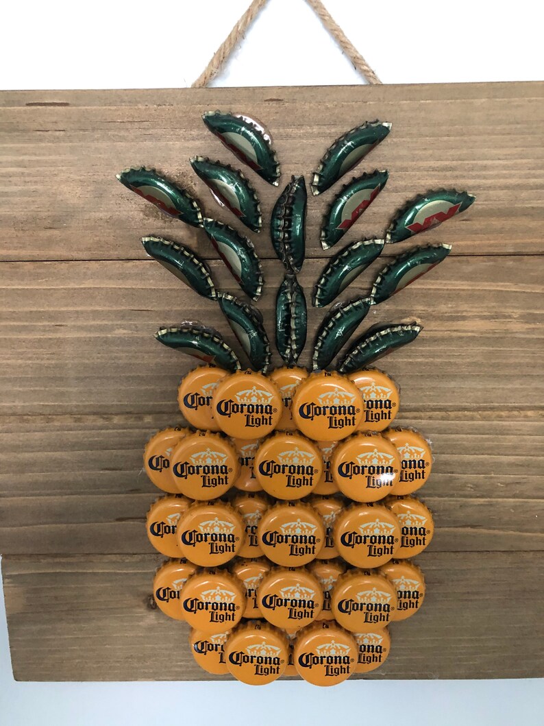 3D Pineapple Beer Cap Wall Decor Etsy
