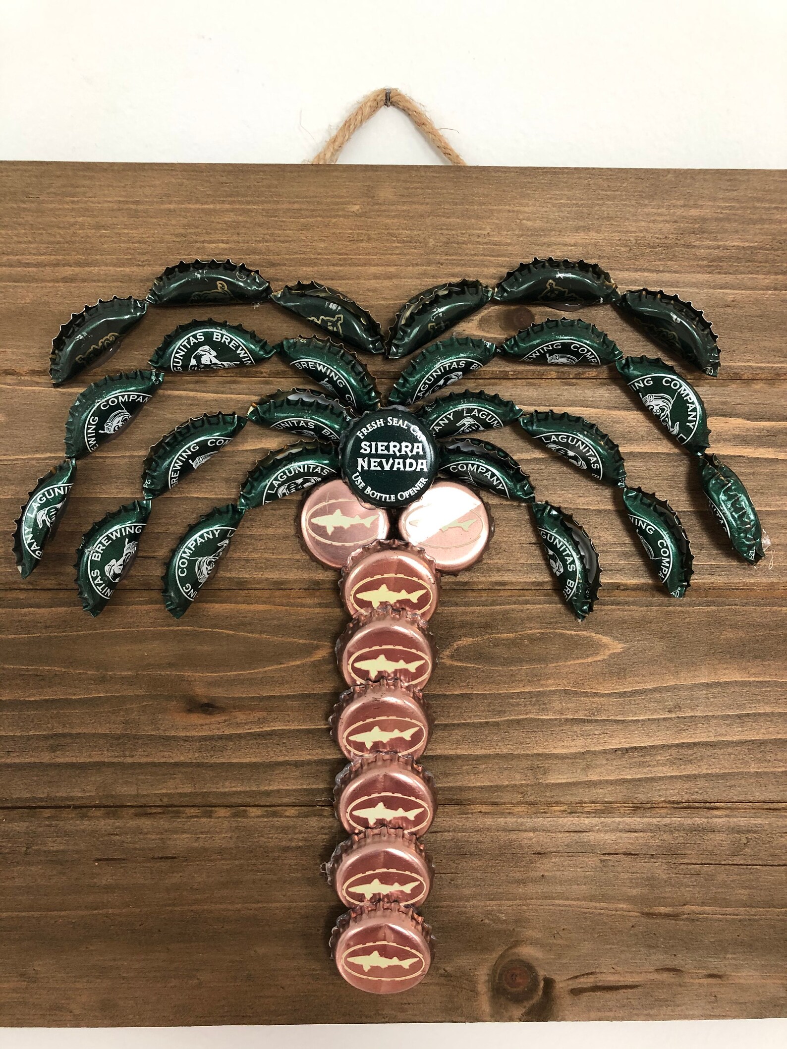 3D Palm Tree Beer Cap Wall Decor Etsy