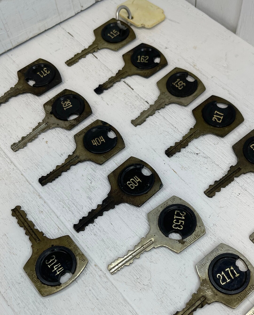 Vintage Black Room Key, Vintage Hotel Key, Antique Hotel Key, Retro