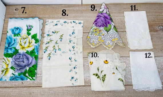 Vintage Handkerchief, Antique Handkerchief, Many - image 3