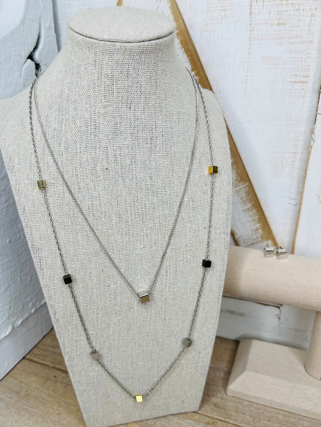 Vintage Costume Jewelry Set Set of Necklace and Earrings Etsy