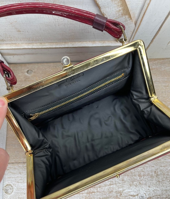 Vintage Small Handbag, Vintage Black Clutch Purse… - image 6