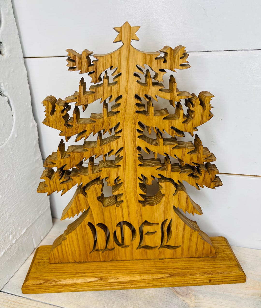 Vintage Noel Wooden Christmas Tree Home Decor - Etsy