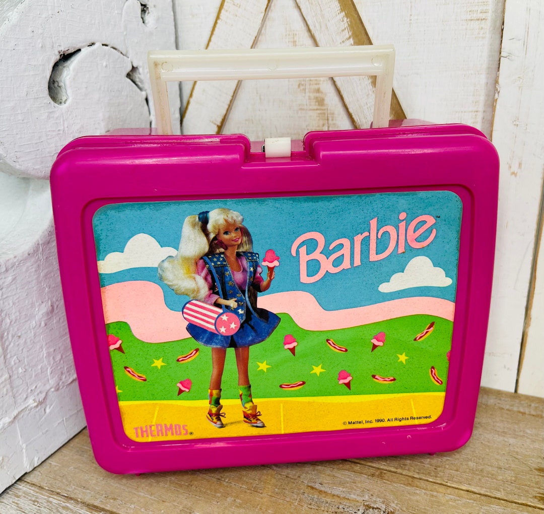 Vintage Barbie Pink Lunch Box Vintage Thermos Barbie Lunch - Etsy