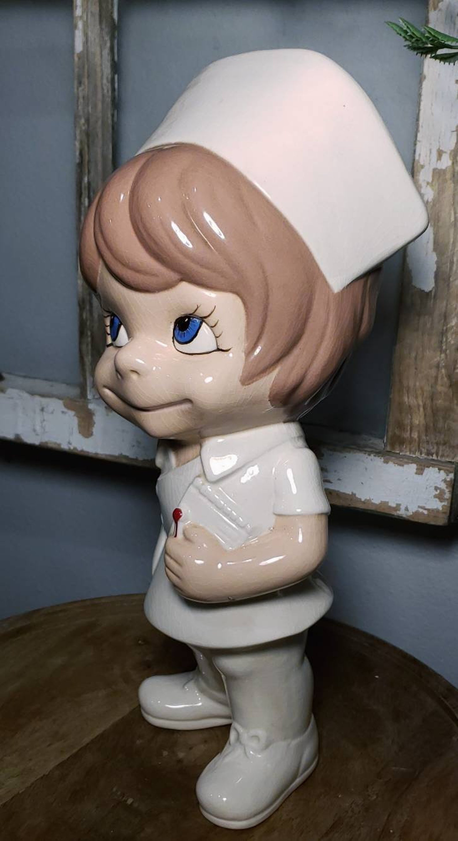 Vintage Nurse Figurine Retro Nurse Figurine Front Line Etsy