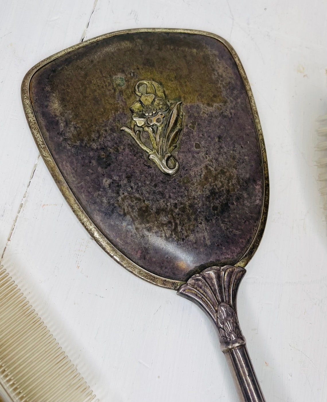 Vintage Victorian Hand Mirror Set Vintage Vanity Set Etsy