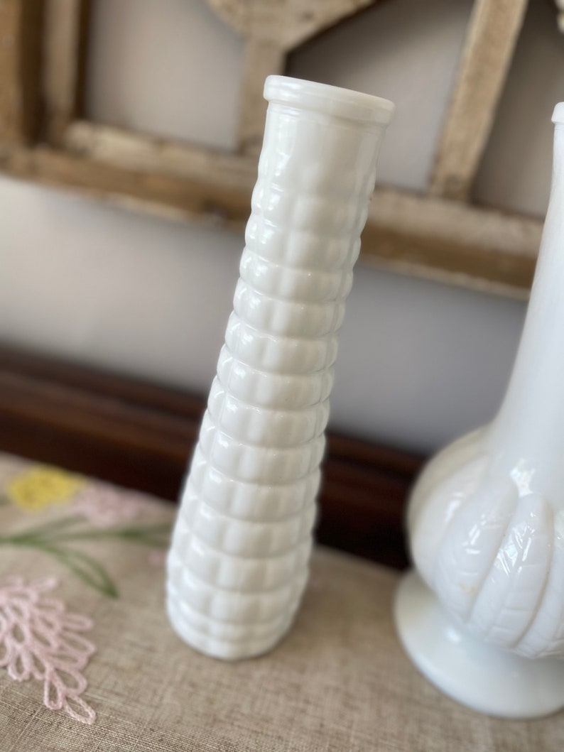 Vintage Milk Glass Flower Vase Sold Separately Antique Milk Etsy
