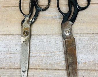Vintage Metal Scissors, Antique Scissors, Long Metal Scissors