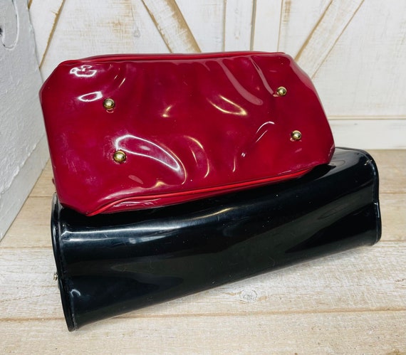 Vintage Small Handbag, Vintage Black Clutch Purse… - image 8