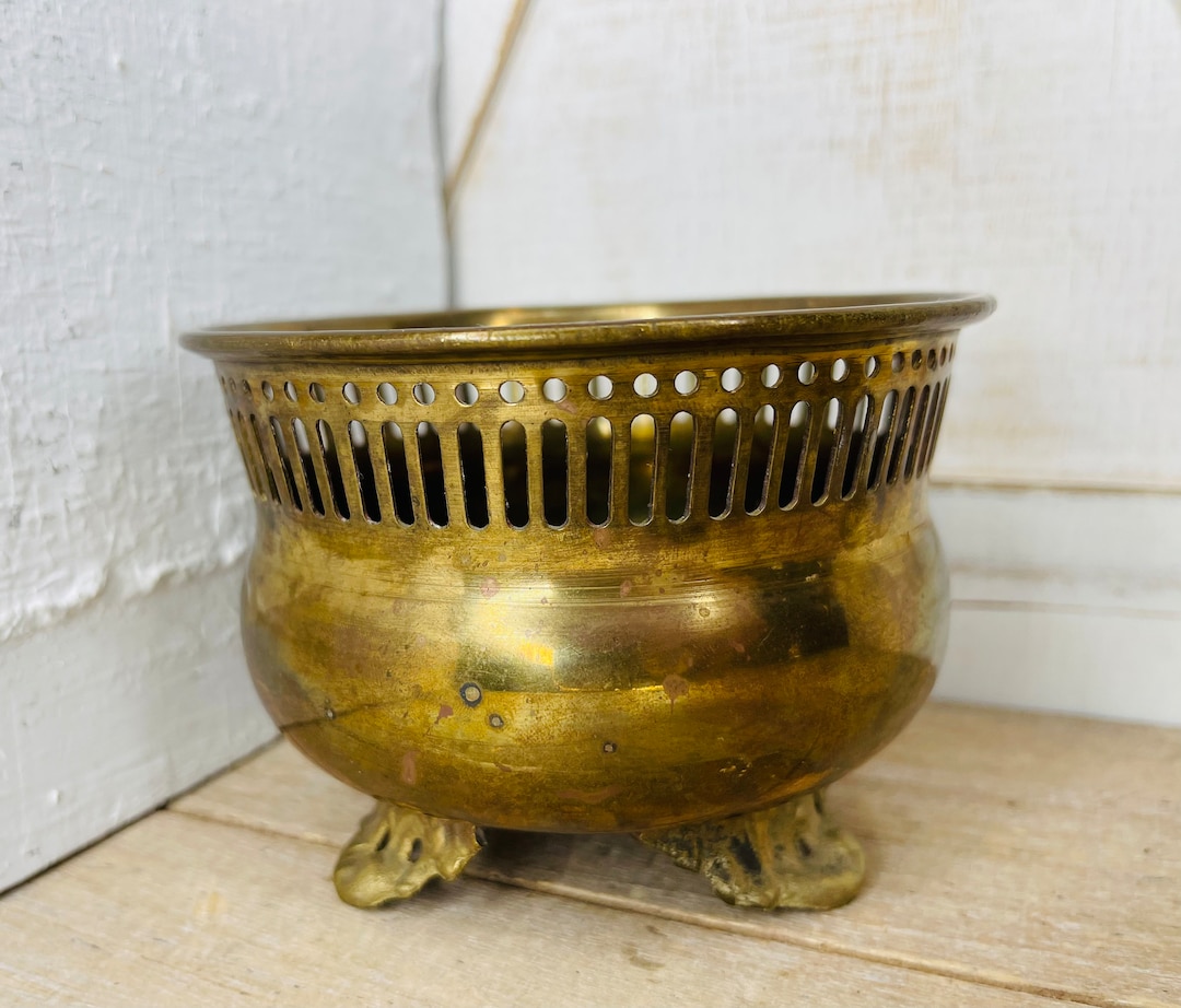Vintage Beautiful Small Decorative Brass Bowl, Vintage Brass Decorative Bowl Etsy