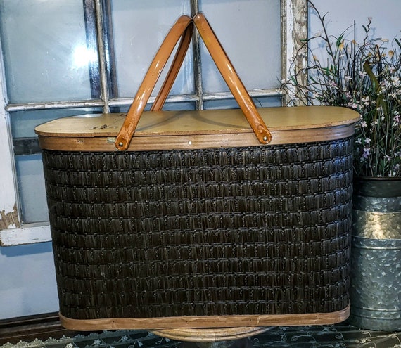 Vintage Picnic Basket, Vintage Picnic, Antique Pic
