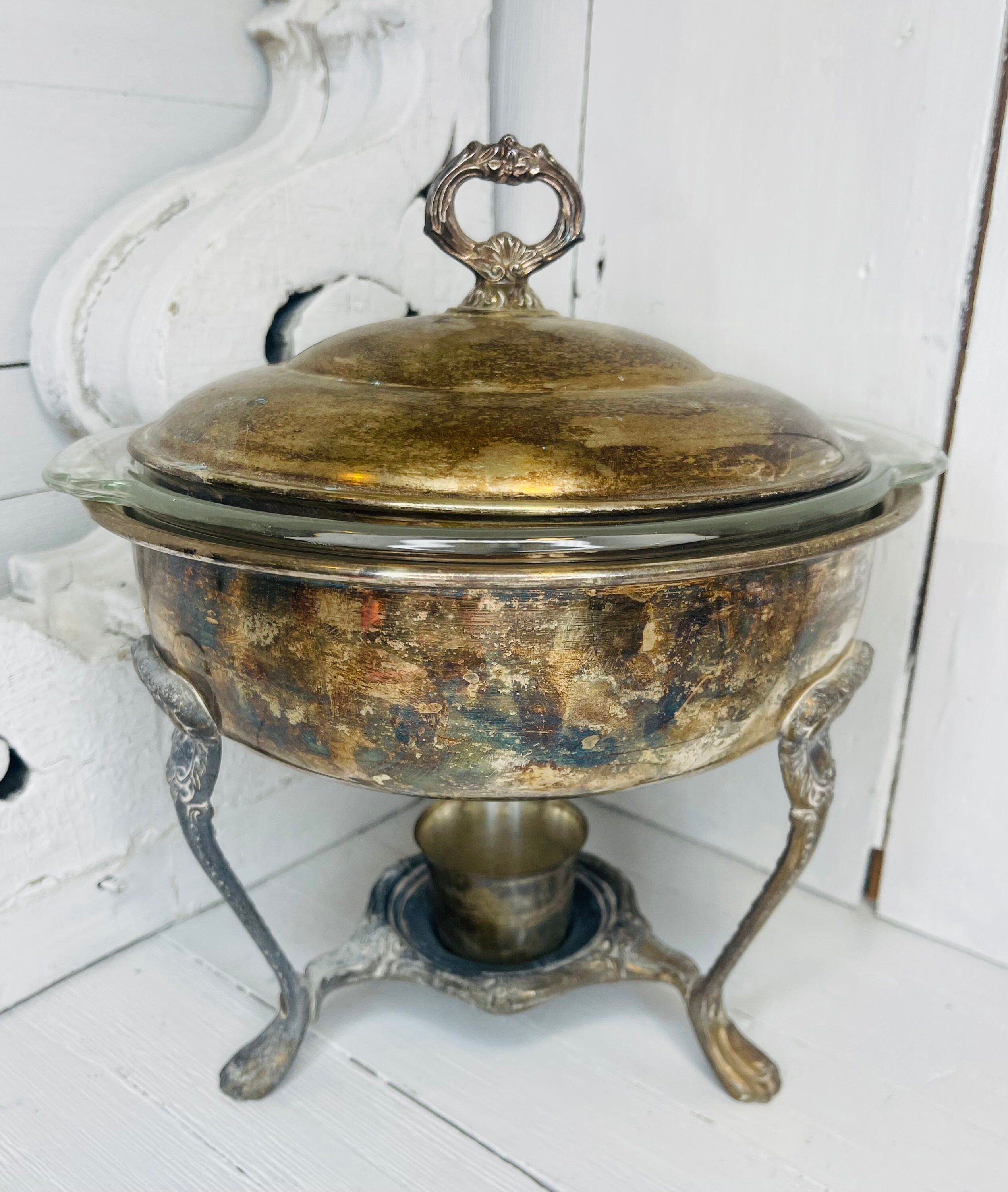 Vintage Sheridan Silver Plated Heating Dish, Vintage Casserole