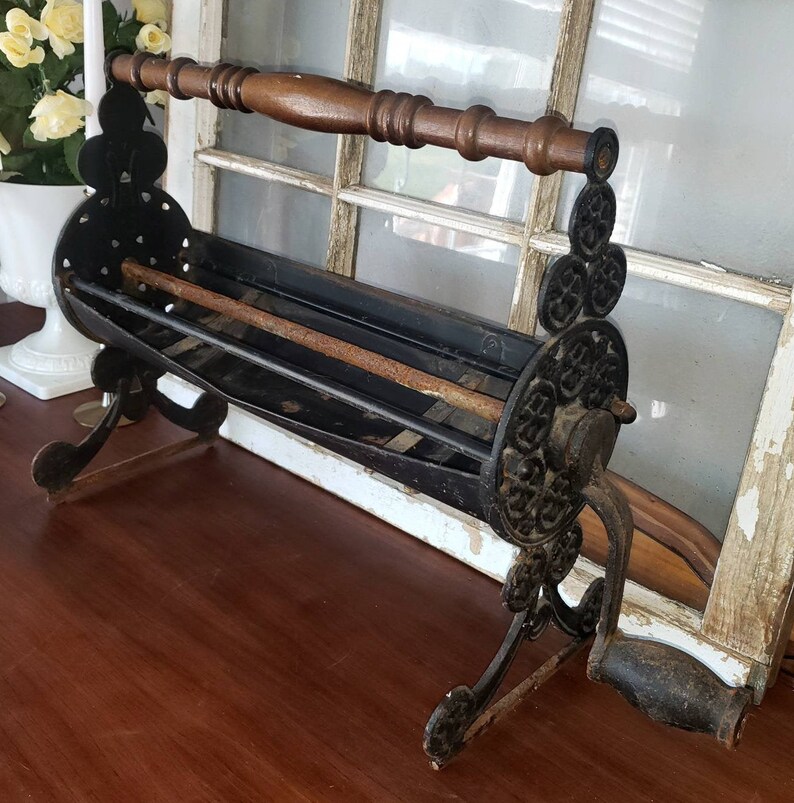 Vintage Fireplace Decor Vintage Fireside Paper Log Roller Rustic Farmhouse Cast Iron Fireplace Log Roller Newspaper Log Roller