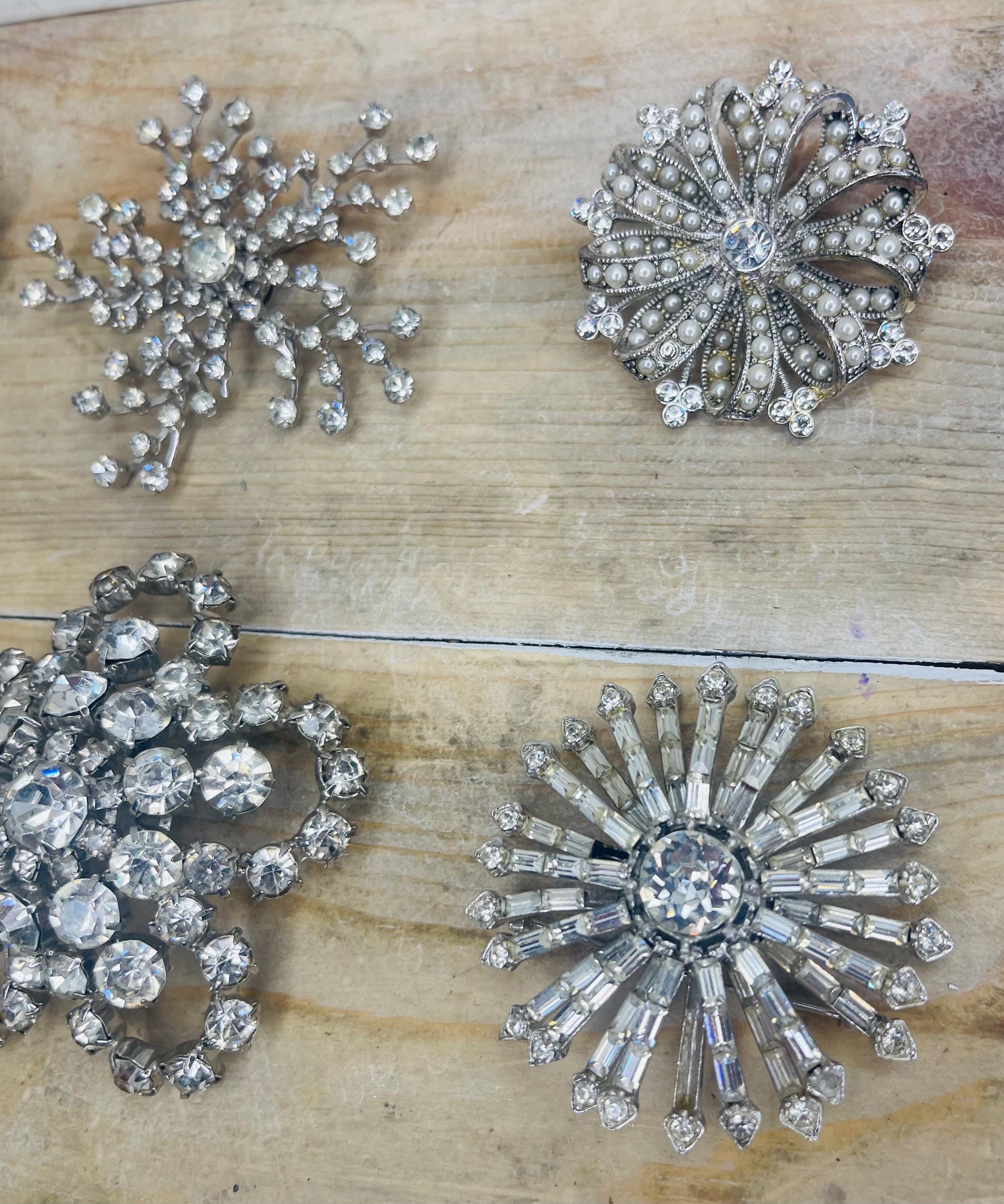Prom Brooch Vintage Rhinestone Brooch, Retro Brooch, Sold Separately, Prom ...